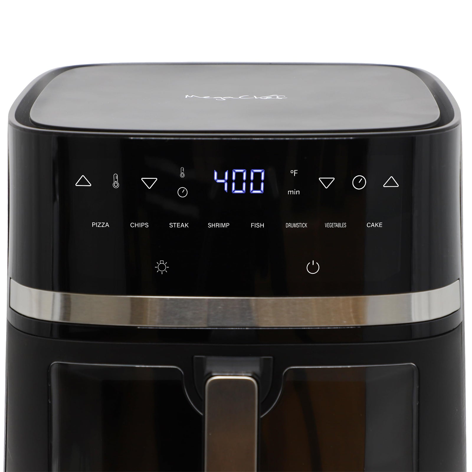 MegaChef 8.5 Quart Digital 1700W Air Fryer with Viewing Window & Adjustable Temperature, Black