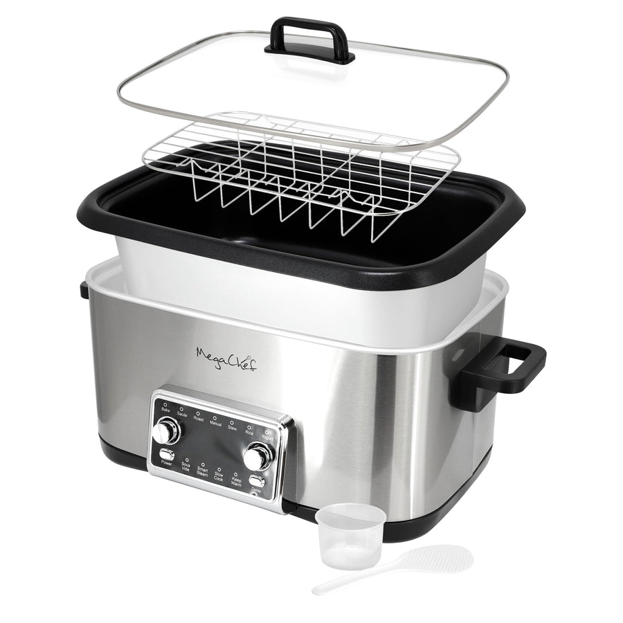 MegaChef Deluxe 8 Quart 12-in-1 Programmable Multi Cooker with Sous Vide