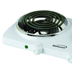 Brentwood TS-368 1500W Electric Double Burner – White Portable Countertop Cooktop