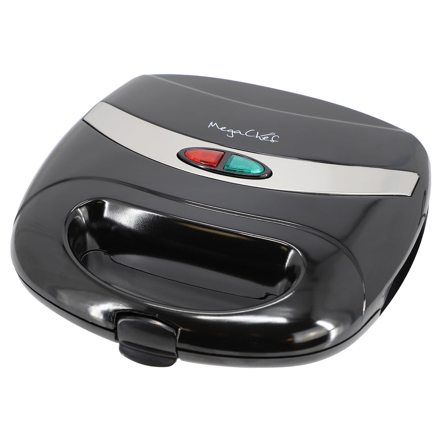 MegaChef Electric Compact Aluminum Nonstick Panini Press Grill and Sandwich Maker, Triangle Plate