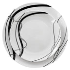 Elama Sarah 12 Piece Porcelain Black Ribbon Dinnerware Set, Service for 4 in White and Black