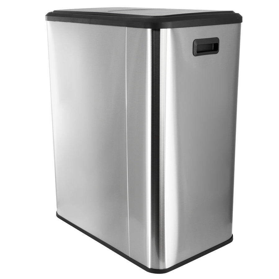 Elama EL-H31R-60L 2-Section Stainless Steel Step Trash & Recycling Bin, 16 Gal (2 x 8 Gal)