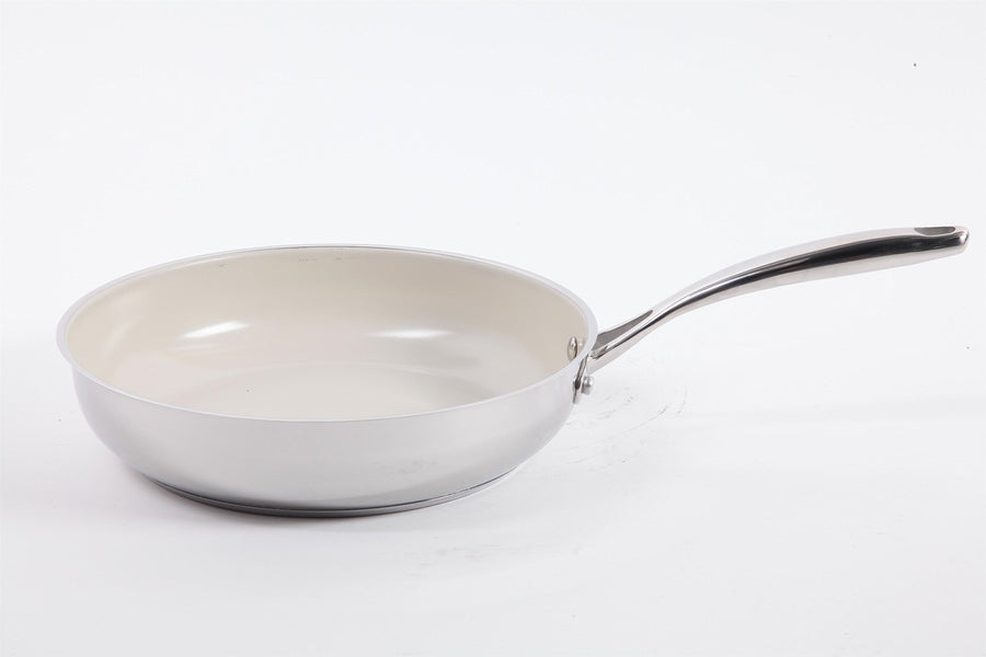 Gibson Cuisine Gleaming 7-Piece Stainless Steel Cookware Set with Ceramic Nonstick Interior