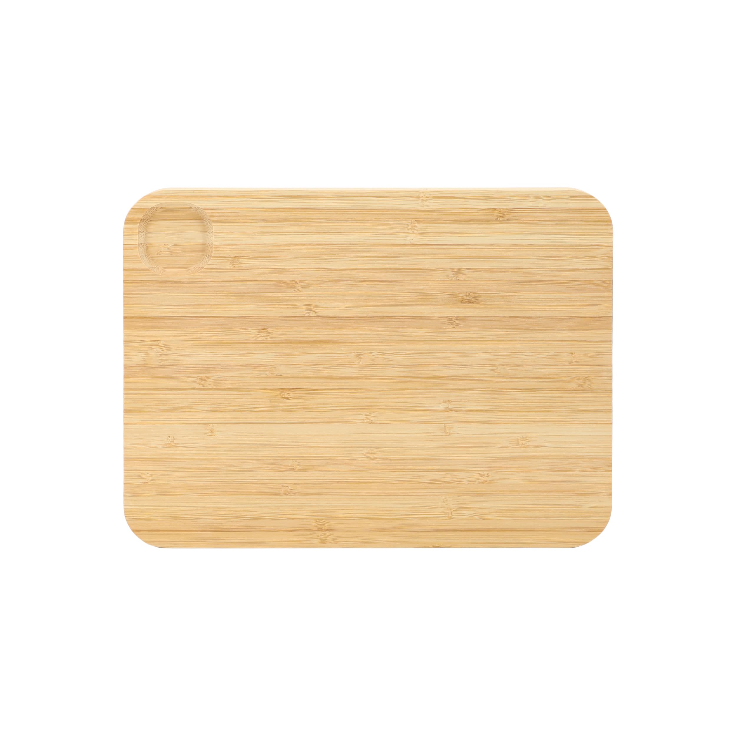 Elama 3-Piece Bamboo Wood Cutting Board Set – 13", 15" & 17" with Compartments for Prep & Serving