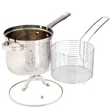 Oster Sangerfield 91537.03 Stainless Steel Stovetop Fry Pot Set, 3.65 Quart 3-Piece