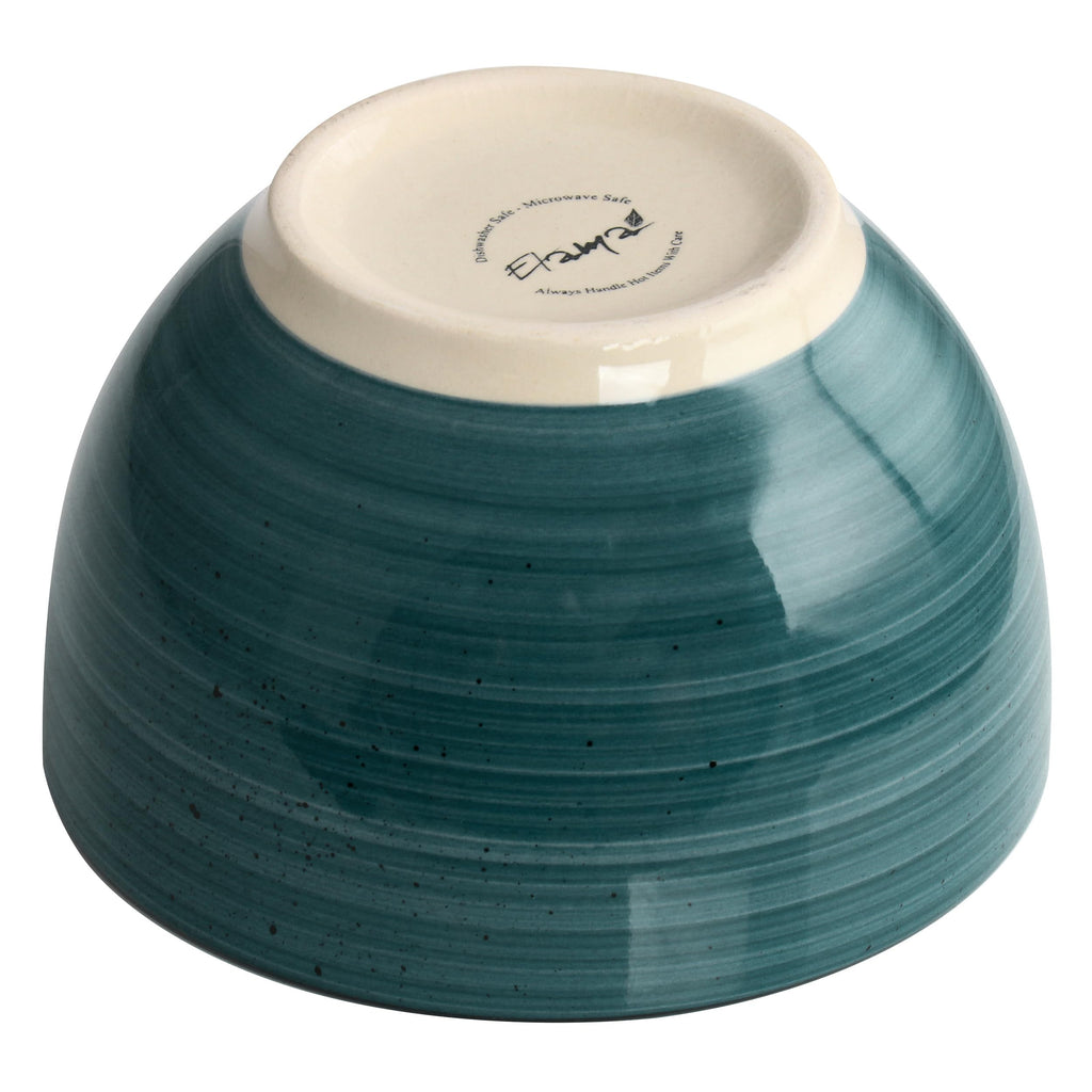 Elama Gia 24 Piece Stoneware Dinnerware Set (Dark Green)