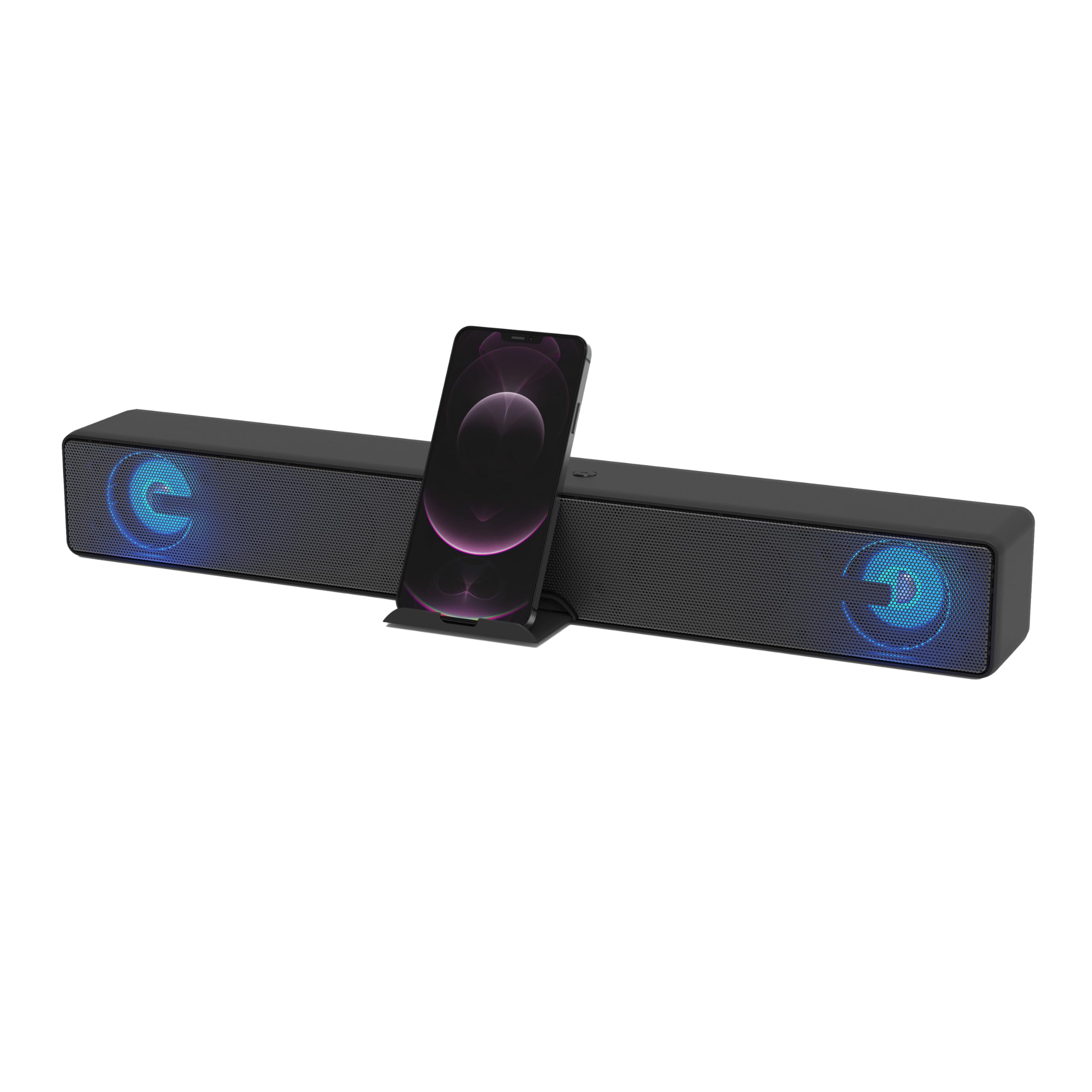Supersonic Portable 2.0-Channel Bluetooth Soundbar with RGB Lights