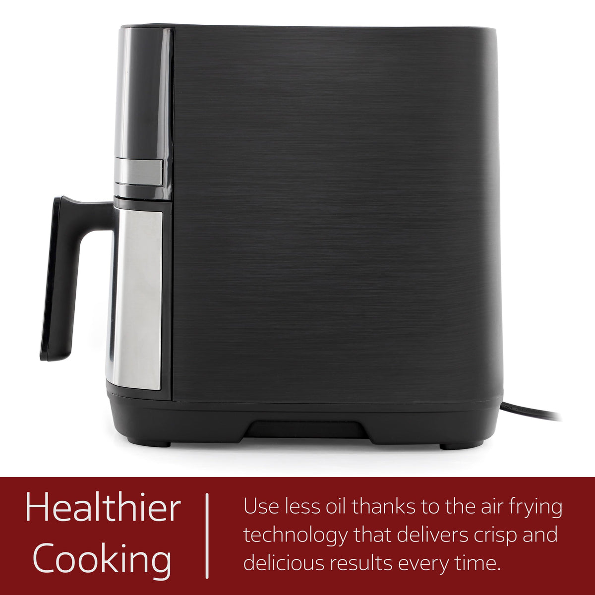 MegaChef 8.5-Quart Digital Air Fryer, Black & Stainless, 125 Liners