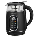 Brentwood KT-2018BK black digital glass electric kettle with stainless tea infuser