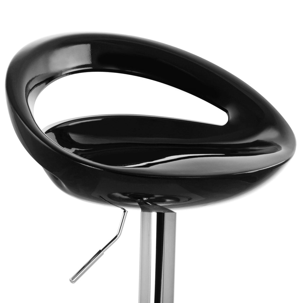 Elama Modern Retro Adjustable Bar Stool Set of 2 – Black with Chrome Swivel Base (ELM-2101)