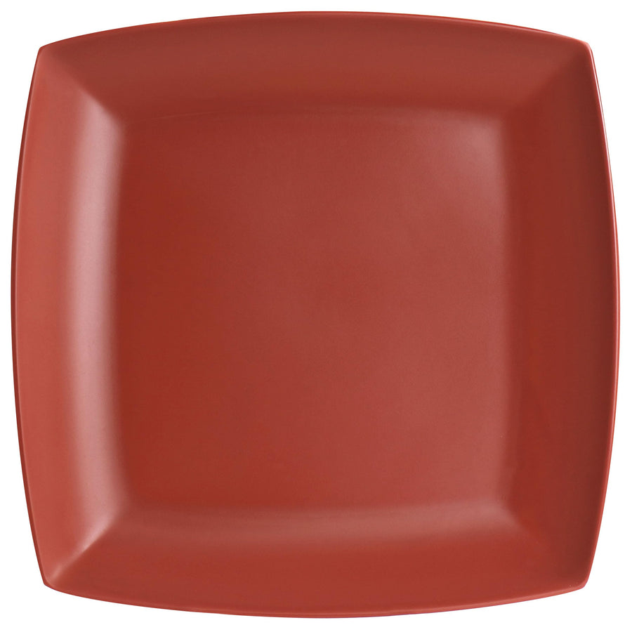 Gibson Home Grayson 12-Piece Square Melamine Dinnerware Set, Service for 4, Orange