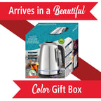 Brentwood KT-1792S 1500W Stainless Steel 1.7L Cordless Electric Kettle - Silver