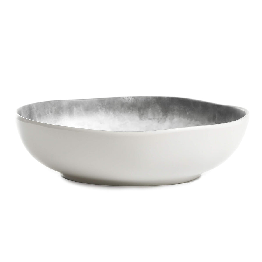Gibson Home Granite Organic Round Melamine Dinnerware Set, Marble (16-Piece, Service for 4)