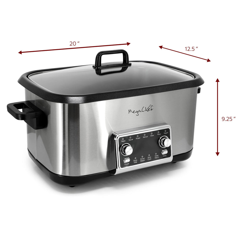 MegaChef Deluxe 8 Quart 12-in-1 Programmable Multi Cooker with Sous Vide