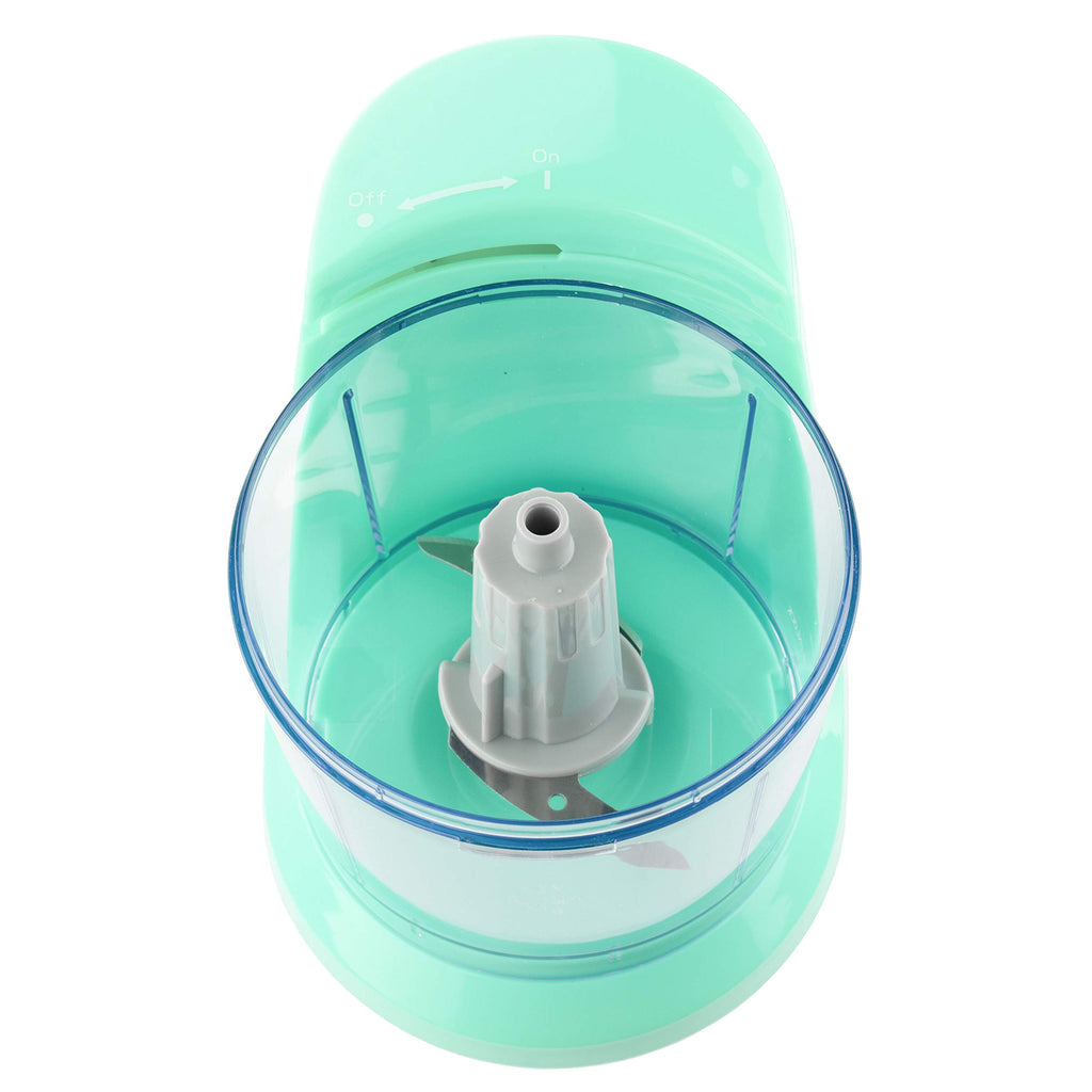 Brentwood 1.5-Cup Mini Food Chopper – 100W Compact Electric Chopper with Stainless Steel Blades (Blue)