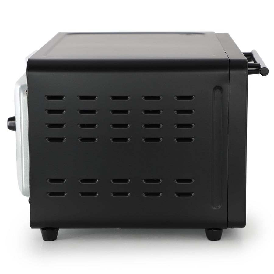 2-Slice Toaster Oven, 9.5 Qt, 800W with Bake, Broil, Toast and 30-Minute Timer, Matte Black, by MegaChef
