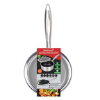 Brentwood B-SPH16L 1.5 Quart 3-Ply Hybrid Nonstick Stainless Steel Induction Saucepan with Glass Lid