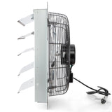 Vie Air 20 Inch Shutter Exhaust Fan with Power Cord, Aluminum Blades, Silver