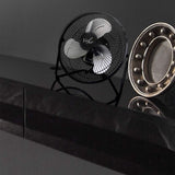 Vie Air VA-9N 9 Inch High Velocity Tilting 3-Speed Metal Floor Fan, Black