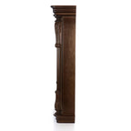 Bedford Clock Collection Chestnut Chiming Pendulum Wall Clock – Quartz Westminster Chimes, Golden Accents with Swinging Pendulum & Metal Dial