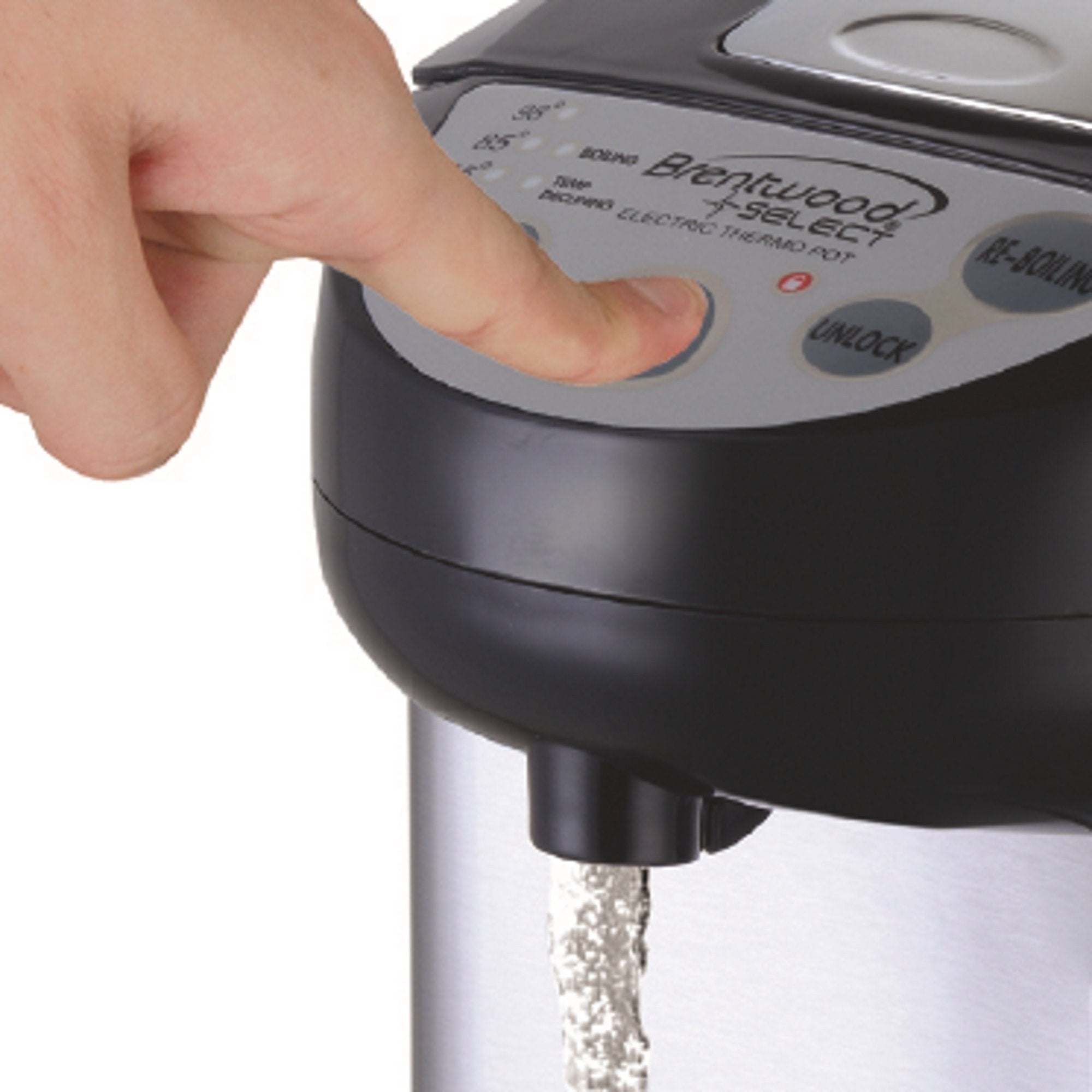 Brentwood Select KT-40BS 4-Liter Electric Instant Hot Water Dispenser - Stainless Steel, 750W with 3 Temperature Settings