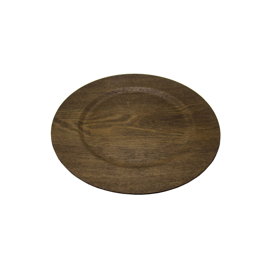 Gibson Home Feri 12-Piece 13-Inch Wooden-Skin Melamine Charger Plates