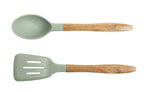 Gibson Home Plaza Café Forged Aluminum Healthy PFA-Free Ceramic Pots and Pans Cookware Set, 7-Piece Set, Mint Green