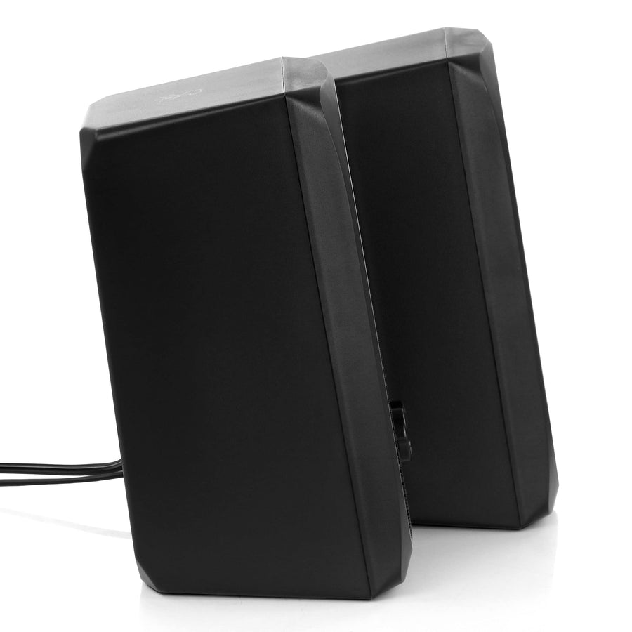 beFree Sound 2.0 Computer Gaming Speakers with LED RGB Lights, Black