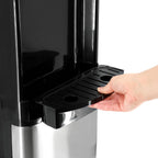 MegaChef Hot & Cold Water Dispenser – Stainless Steel 5-Gallon Top-Loading Cooler with Child Safety Lock