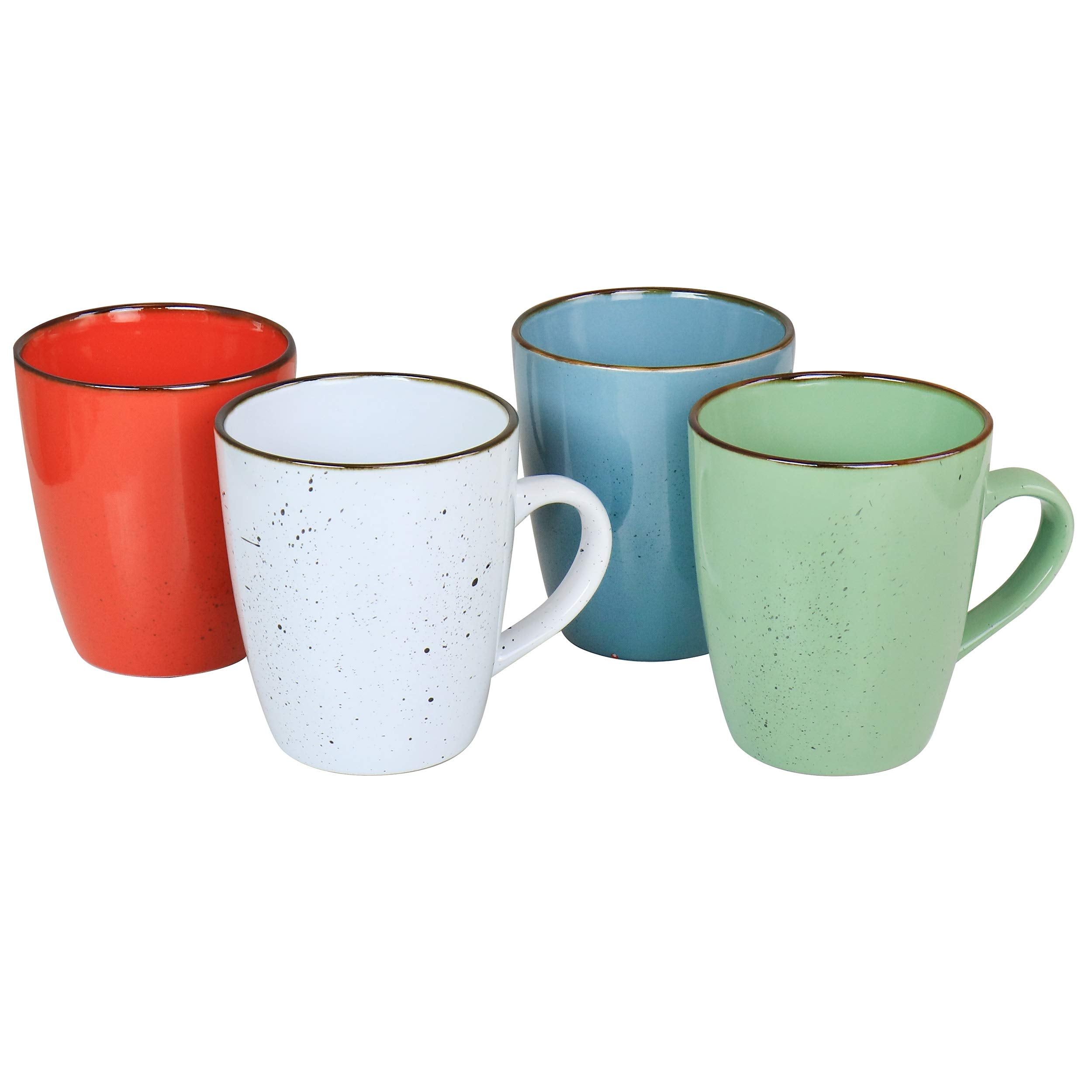 Elama Evelynn 20-Piece Mix & Match Stoneware Dinnerware Set – Assorted Colors Service for 4