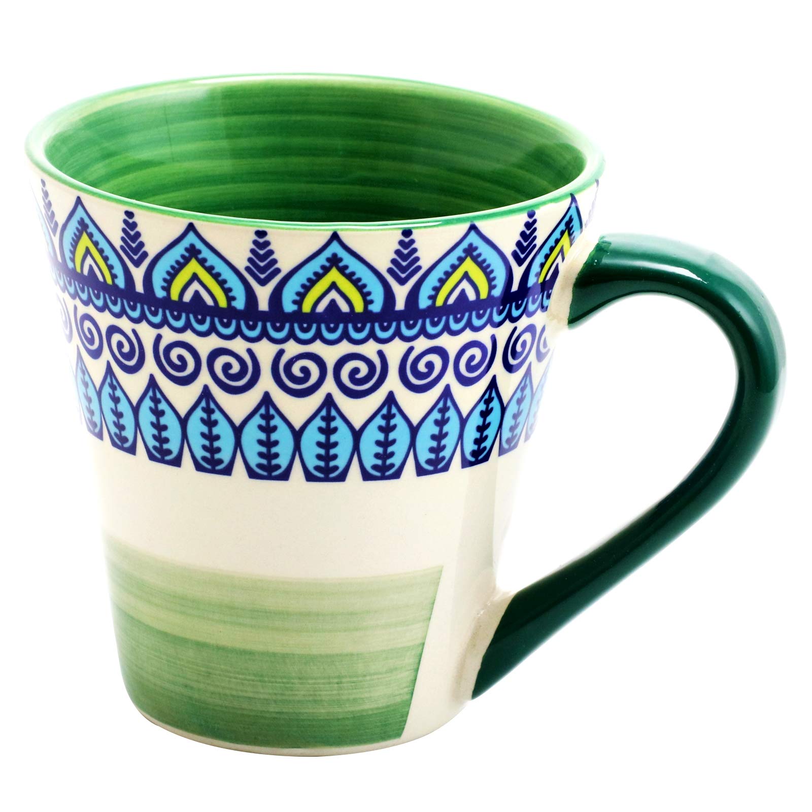 Elama Zen Green Mozaik 16-Piece Stoneware Dinnerware Set – Bohemian Mosaic | Service for 4