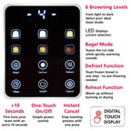 Brentwood TS-228DS 1100W Touch Screen 2-Slice Digital Toaster with Extra Wide Slots - Stainless Steel
