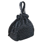 Brentwood 10L insulated leopard-print canvas lunch tote cooler bag in grey, 12-can capacity