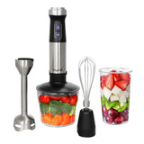 MegaChef MC-158C 4-in-1 Immersion Hand Blender with Speed Control, Silver