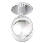 Brentwood Dual Voltage 3.3-Cup Collapsible Travel Kettle – White, 800W Silicone Folding Electric Kettle for Travel
