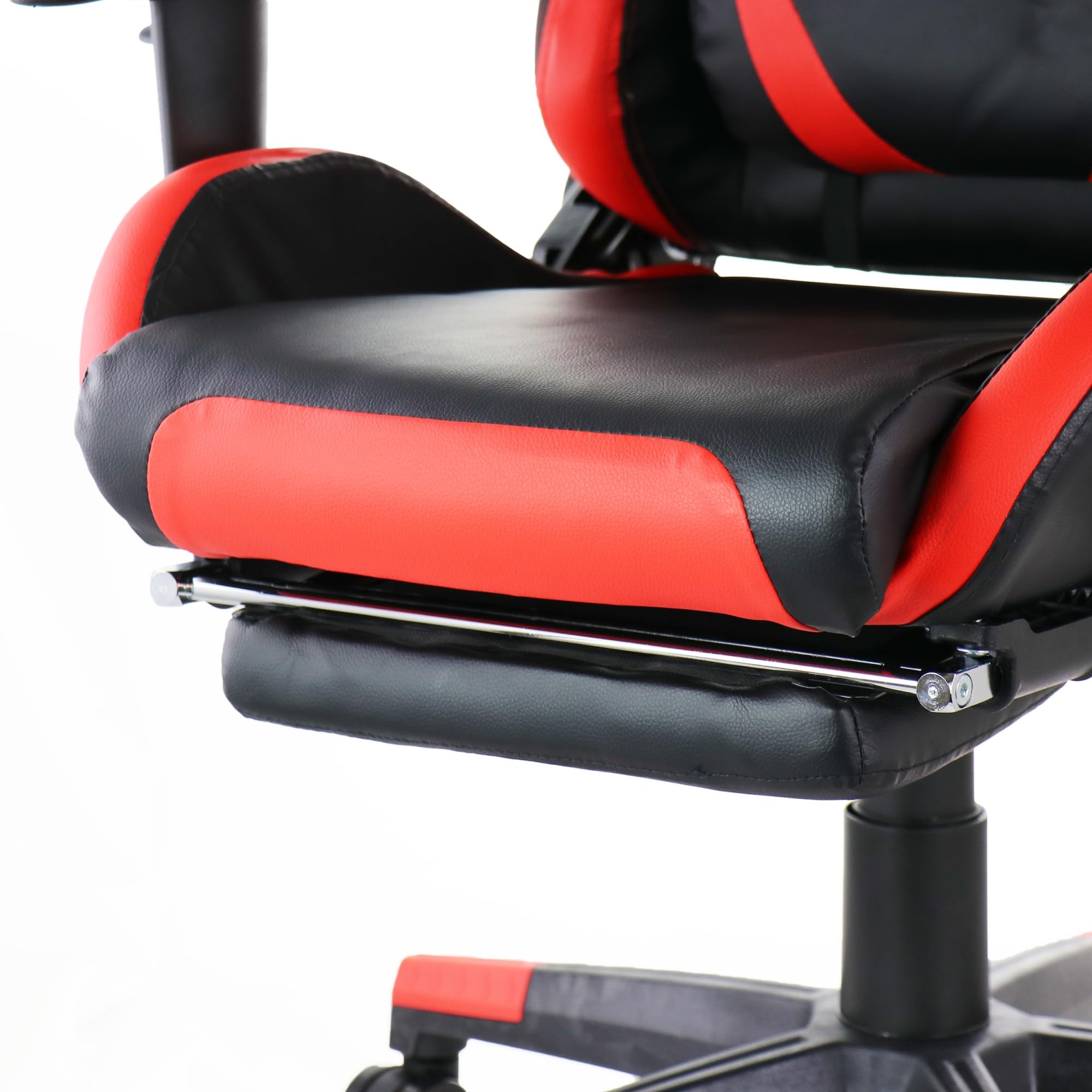 Gamefitz GF-2002 Ergonomic Gaming Chair – Adjustable High-Back Racing-Style Office Chair (Black & Red)