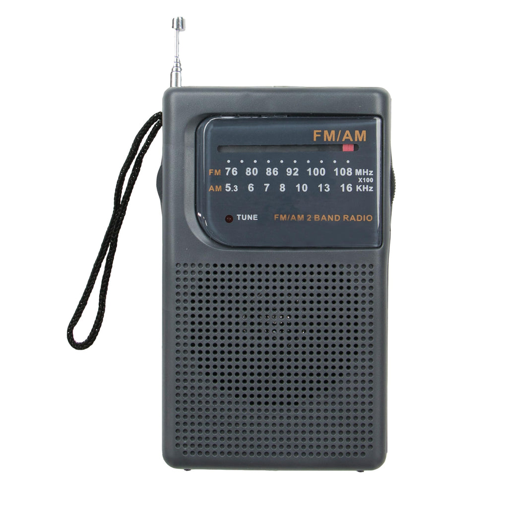 Supersonic SC-1105 AM/FM Pocket Radio with Earphone Jack, Black