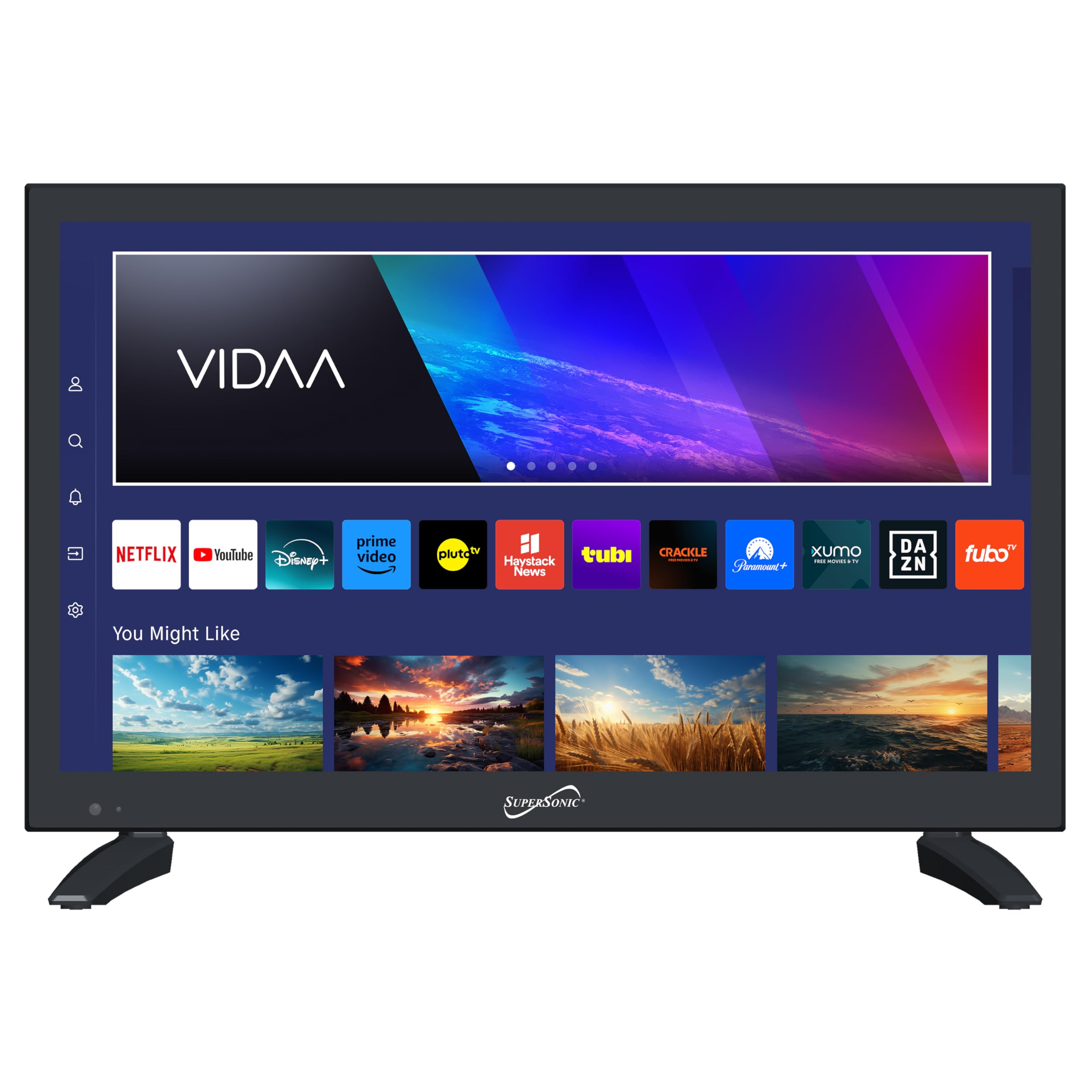 SuperSonic 19-Inch Class Vidaa Smart LED TV - 720p HD, Built-In Wi-Fi, 3 HDMI, AC/DC 12V for RV & Marine