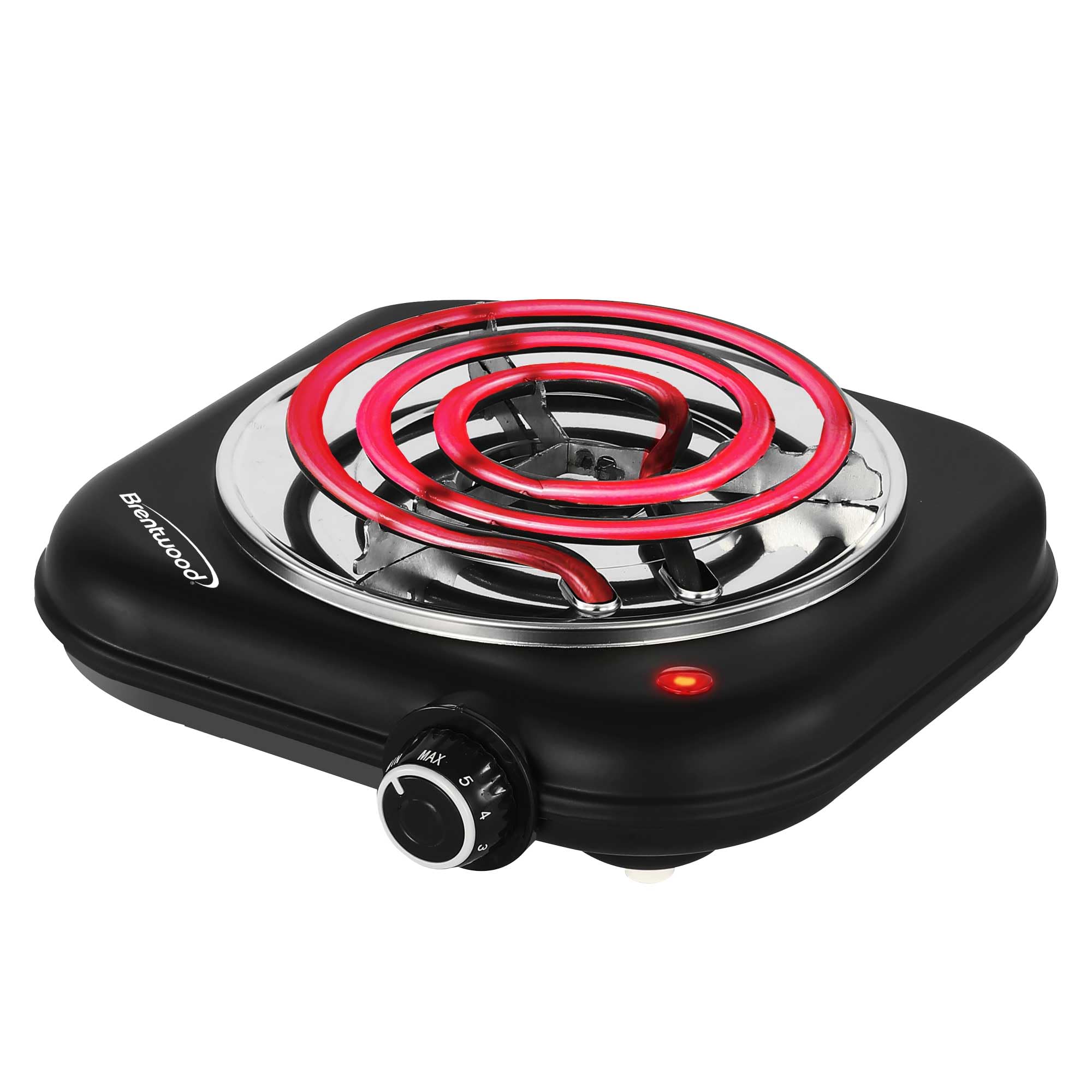 Brentwood TS-323BK black single coil electric burner hot plate, 1100W