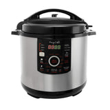 MegaChef 12-Quart XL Digital Pressure Cooker & Electric Multi-Cooker, 1600W, 15 Presets, Glass Lid