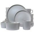 Elama Luxmatte 20-Piece Light Grey Stoneware Dinnerware Set – Modern Matte Finish, 4 Dinner Plates, 4 Salad Plates, 4 Bowls, 4 Fruit Bowls & 4 Mugs (Service for 4)