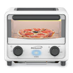 Brentwood white 3-liter mini toaster oven with stainless steel heating element