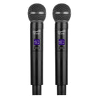 SuperSonic SC-910VHF Dual Fixed-Channel VHF Wireless Microphone System - 2 Handheld Mics, 100ft Range, XLR and 1/4in Outputs, Aluminum Case