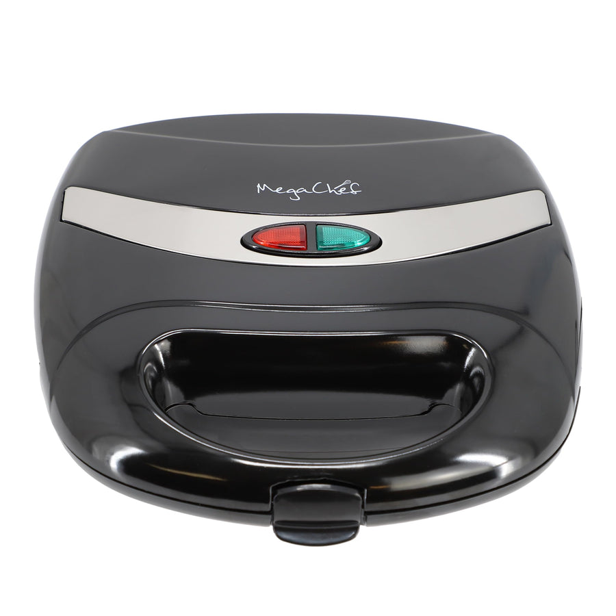 MegaChef Electric Compact Aluminum Nonstick Panini Press Grill and Sandwich Maker, Triangle Plate