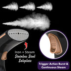 Brentwood MPI-42BK 1200W Handheld Garment Steamer with Stainless Soleplate - Black