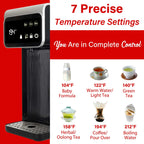 Brentwood KT-2300DBK 3 Liter 1800W Digital Instant Hot Water Dispenser - Black, 7 Temperature Presets with Child Safety Lock