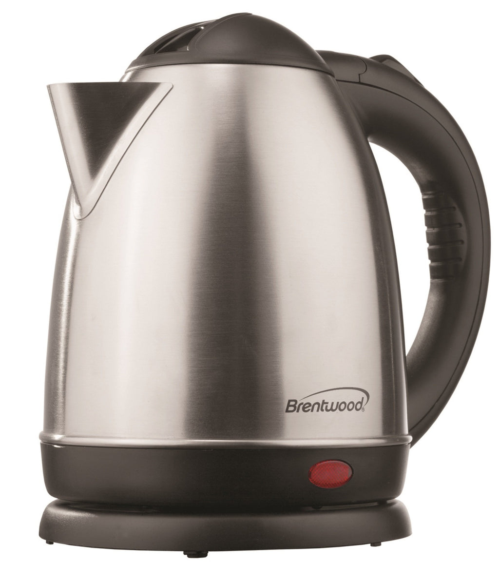 Brentwood KT-1780 Cordless Electric Kettle – 1.5L Stainless Steel with Auto Shut-Off (Silver)