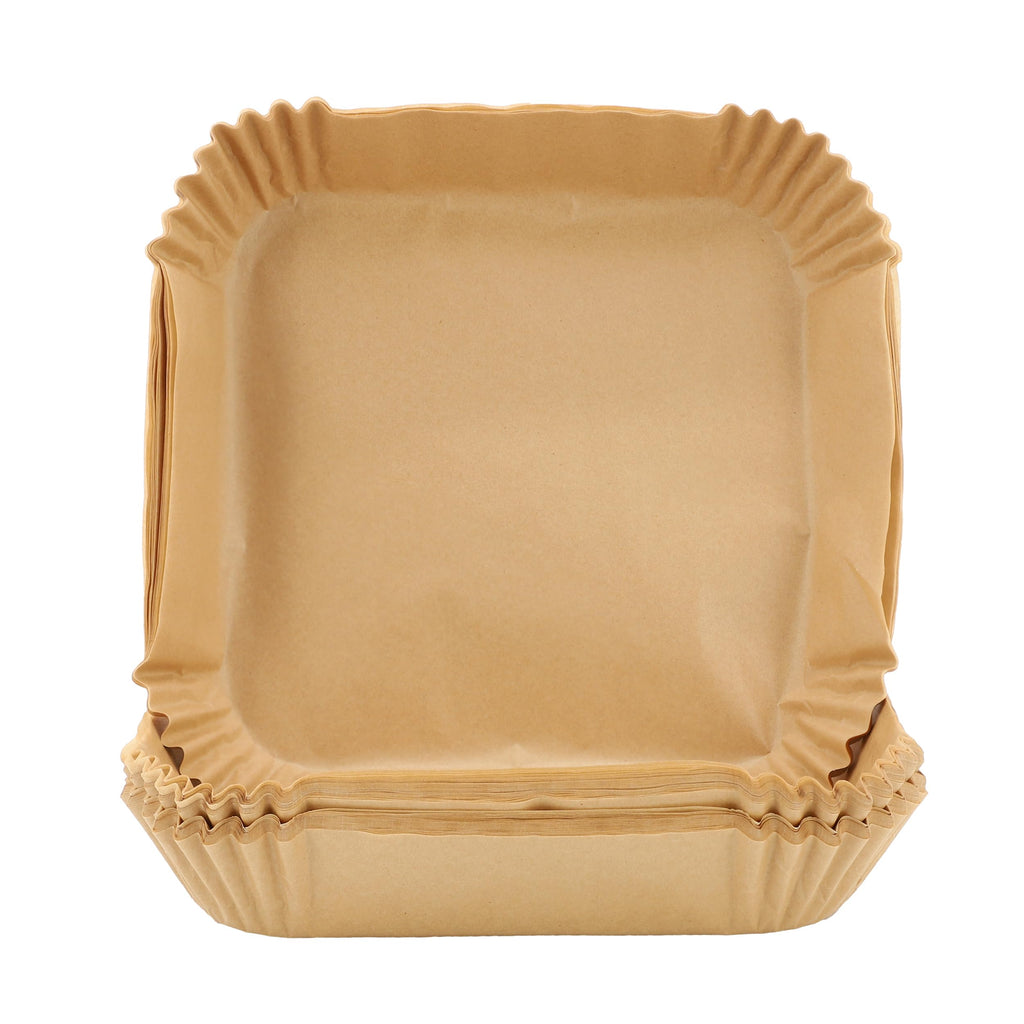MegaChef 125-Pack Air Fryer Parchment Paper Liners – 8" Square Disposable Sheets for 5–8 Qt Baskets