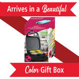 Brentwood blue egg bite maker in its color gift box packaging