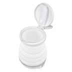 Brentwood Dual Voltage 3.3-Cup Collapsible Travel Kettle – White, 800W Silicone Folding Electric Kettle for Travel